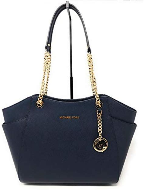 michael kors saffiano chain tote|michael kors large leather tote.